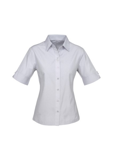 Picture of Biz Collection Ladies Ambassador Stripe Shirt Short Sleeve 75% Polyester 25% Cotton, yarn dyed